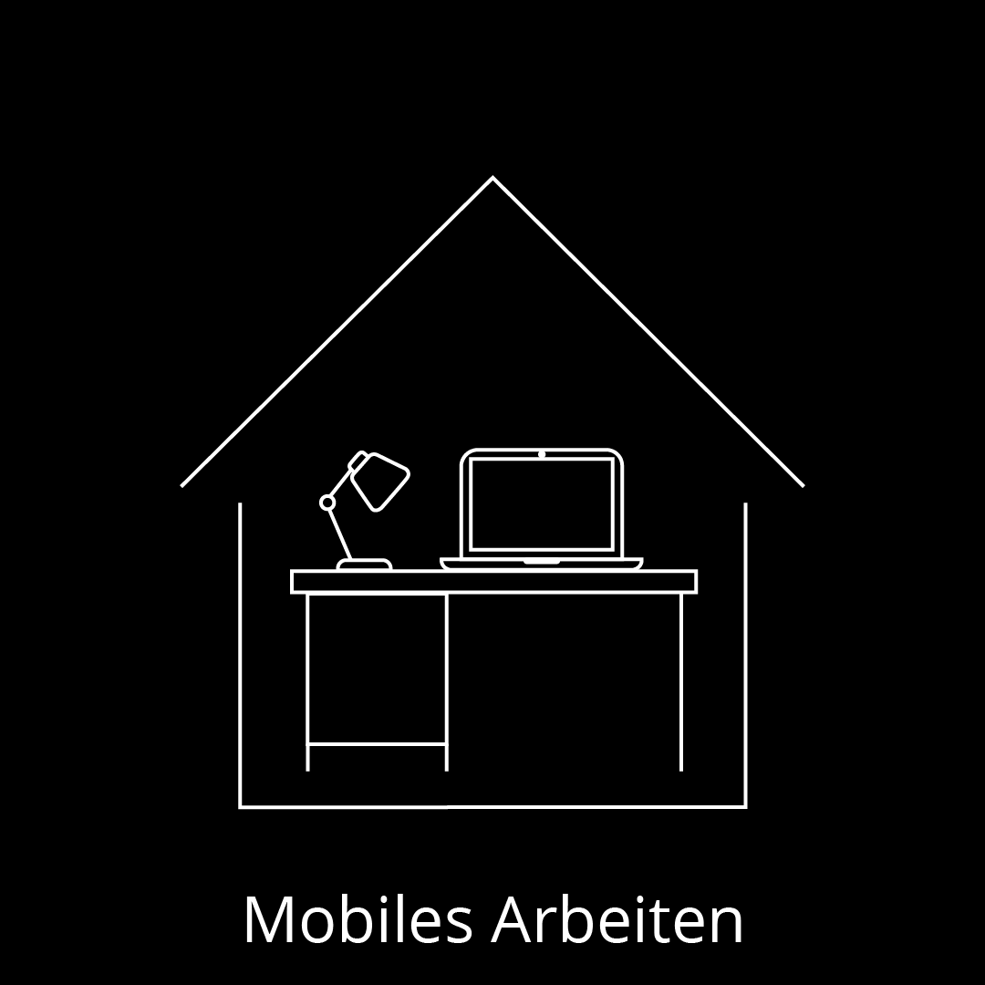 Arbeitsplatz zu Hause als Symbol für mobiles Arbeiten.