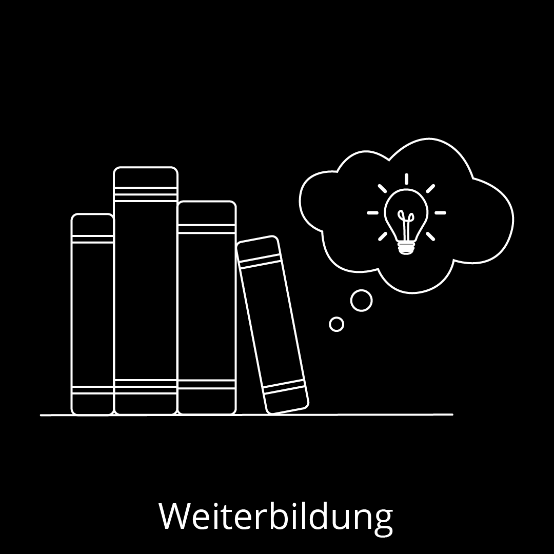 Bücher als Symbol für Weiterbildung.